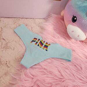 NWT VS PINK Blue Logo String: XS Chic Comfort! NWT